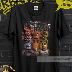 Five Nights At Freddy's Skräcktröja Spelpresent För Man, Freddy Fazbear T-shirt, Springtrap T-shirt För Kvinna, FNAF Halloween T-shirt Present Vänner 1