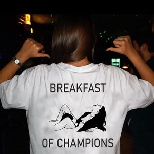 Breakfast of Champions S*x  Shirt Gift, Sarcastic Shirt, Inappropriate Adult Humor, Trendy Graphic T-Shirt, Witty Humor Adult Shirt Outfit 8