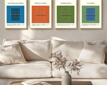 Grand Slam Tennis Tournament Poster | Modern Wall Art