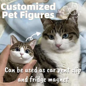 Personalized Pet Figurine | Custom Dog or Cat Sculpture | Unique Magnet or Car Gift for Pet Lovers