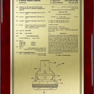 Personalized U.S. Patent Plaque – Front Page Style - Custom Patent Wall Art for Inventors Rosewood/Gold