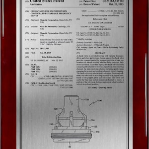 Personalized U.S. Patent Plaque – Front Page Style - Custom Patent Wall Art for Inventors Rosewood/Silver