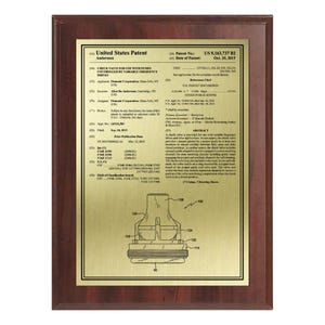 Placa de patente estadounidense personalizada - Estilo portada - Arte mural de patentes personalizado para inventores