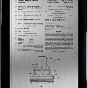 Personalized U.S. Patent Plaque – Front Page Style - Custom Patent Wall Art for Inventors Onyx/Silver