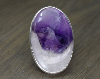 Amethyst Ring, 76cts große ovale verstellbare cocktail-Ring - Molly Ring