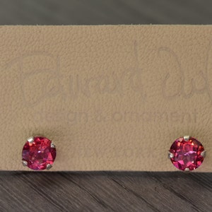 Topaz Classic Stud Earrings, with 2.25ct tw Rose Pink Topaz image 4