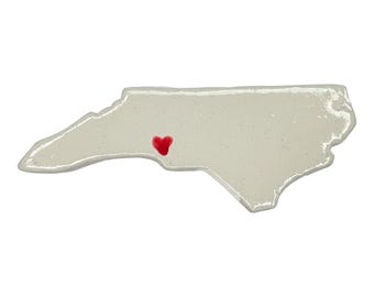 Charlotte Ceramic Magnet for Fridge - Handcrafted North Carolina State Decor Gift
