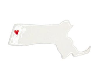 Pittsfield Ceramic Magnet for Fridge - Handcrafted Massachusetts State Decor Gift
