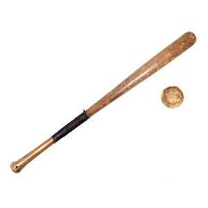 Vintage Baseball Bat, 1930s Hillerich & Bradsby Cracker Jack No. 2 Special Youth Junior Wooden Little League Bat, Antique Sports Decor