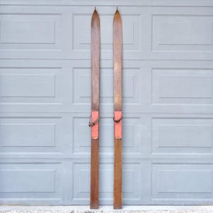 Vintage Wooden Skis - Etsy