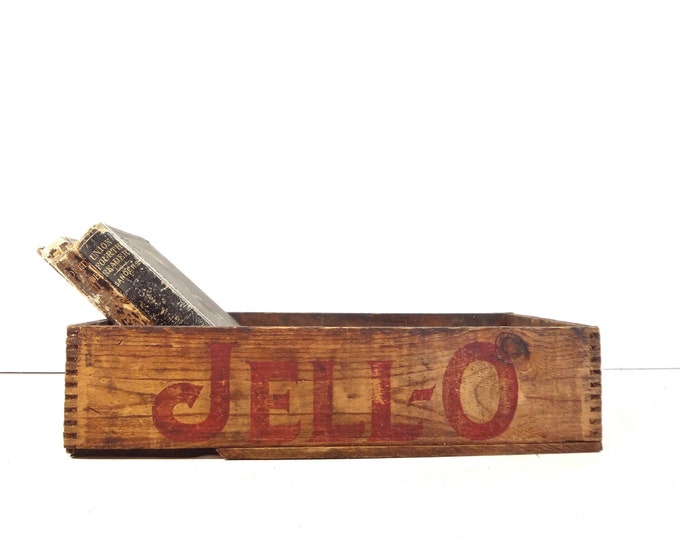 Vintage Wood Jello Crate / Small Wooden Jello Advertising Box Etsy