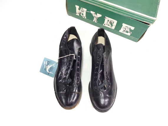 Vintage 1960s Hyde Leather Baseball Shoes Cleats New in Original