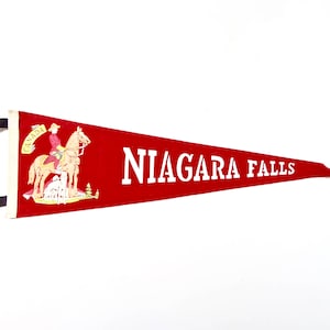 Vintage Souvenir Felt Pennant, Niagara Falls Canada Mid Century Souvenir Pennant Banner