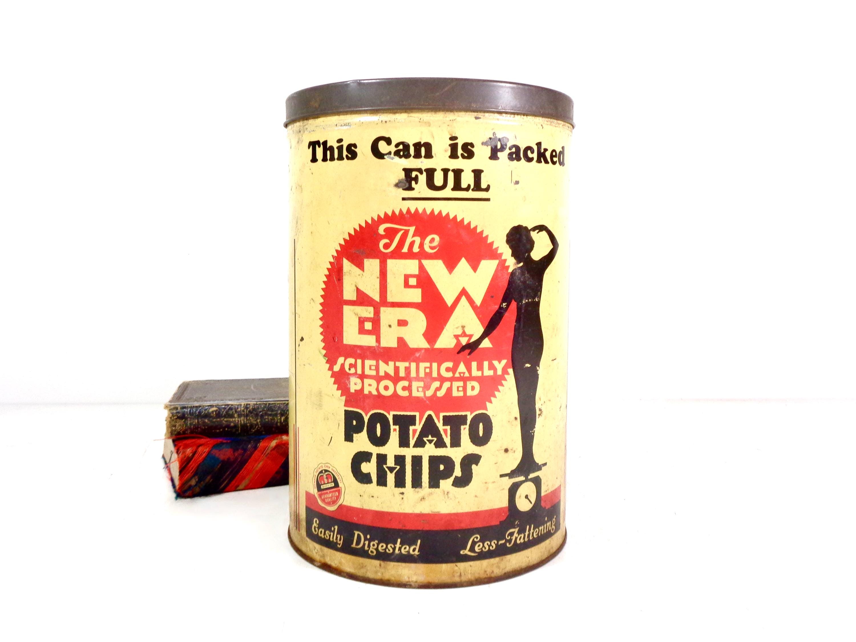 Old Potato Chip Tin - Etsy