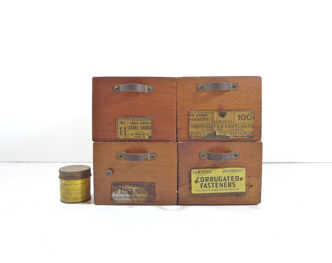 Vintage Wood Shop Drawer / Industrial Wooden Bin Etsy
