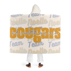 Custom School Spirit Cozy Hooded Sherpa Fleece Blanket for Ultimate Comfort image 1