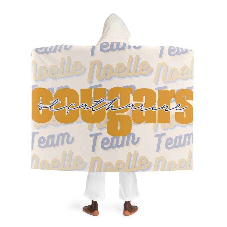 Custom School Spirit Cozy Hooded Sherpa Fleece Blanket for Ultimate Comfort image 1