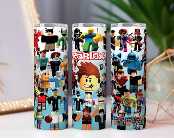 Envoltório para copo com personagem pixelado em blocos PNG | Envoltório para sublimação sem costura de 20 oz e 30 oz | Design inspirado em jogadores