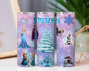 Ice Princess Tumbler Wrap | Frozen Winter 3D PNG (Digital Download)
