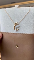 Arabic Couple Initial Necklace, Personalized Arabic Letters Necklace Gold Silver, Custom Two Initial Name Necklace, Romantic Gift for Her product logo