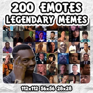 Legendäre Emotes Sammlung | Animiertes Emoji Set | Lustige Emoticon Packung | Twitch, YouTube, Kick | Gaming Emotes aus Filmen