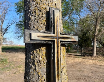 Cruz de marca de ganado hecha a mano