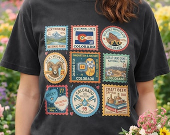 Comfort Colors® Vintage Colorado-stempelshirt — Rocky Mountain National Park Retro Travel-T-shirt