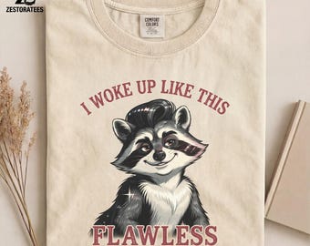 Comfort Colors® vintage wasbeershirt: ik werd wakker als dit onberispelijke, sarcastische grappige T-shirt