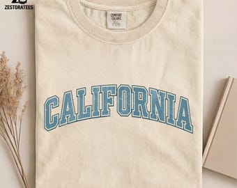 T-shirt met print Varsity California — Vintage College State Pride-shirt