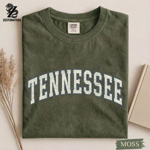 Comfort Colors® Tennessee Retro Varsity Shirt — Vintage Distressed State Pride Tee