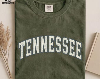 Comfort Colors® Tennessee Retro Varsity Shirt — Vintage Distressed State Pride-T-shirt