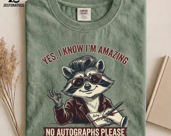 Grappig wasbeershirt – geen handtekeningen, Sarcastisch T-shirt a.u.b.