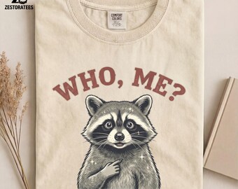 Shirt Who Me wasbeer — grappig sarcastisch dierenshirt