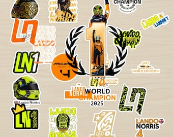 F1 Lando Norris World Champion Sticker Set | 20 PCS