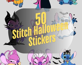 Stitch Halloween Sticker Bundle | 50 PCS