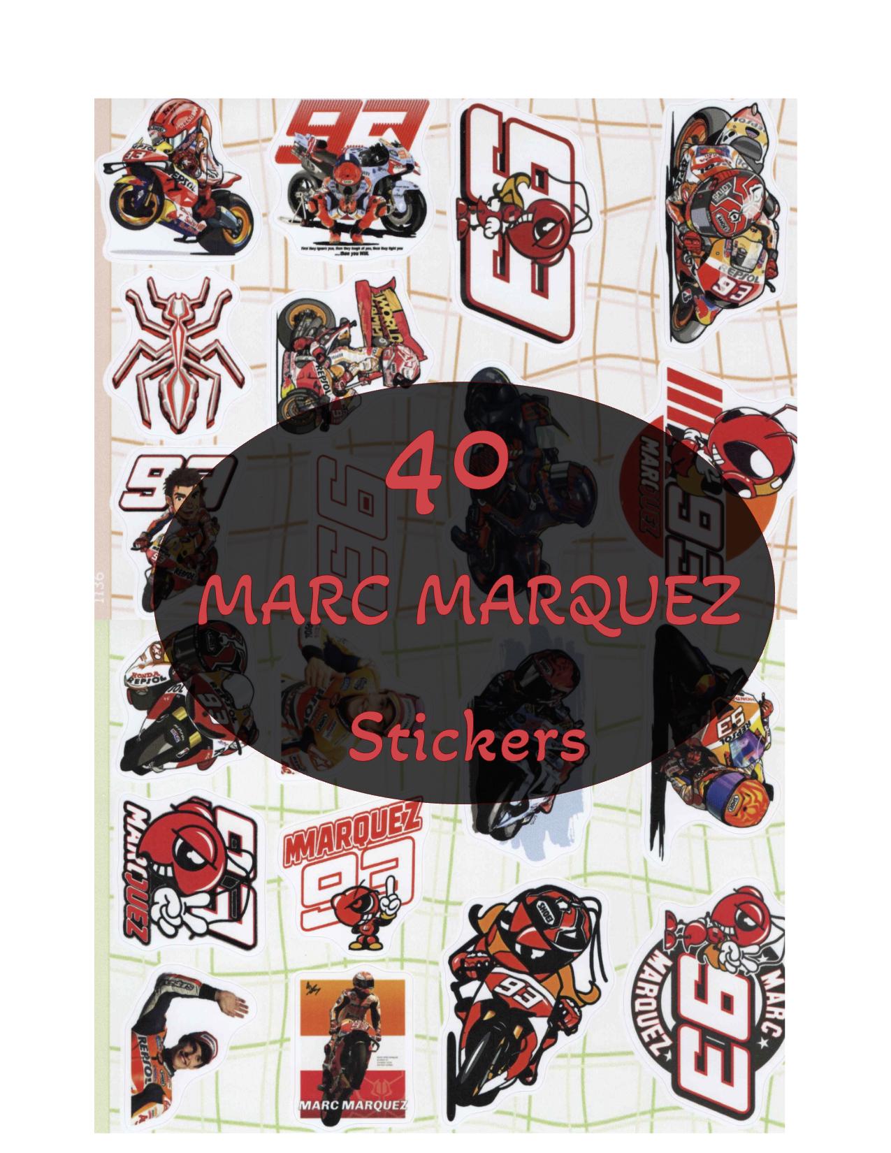Autocollants Officiels Marc Marquez - Collection 100% PVC