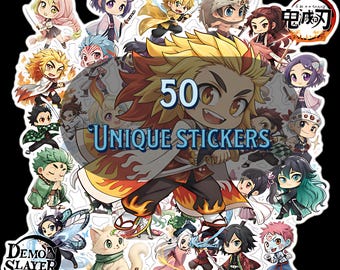 Anime Demon Slayer–Inspired Sticker Bundle