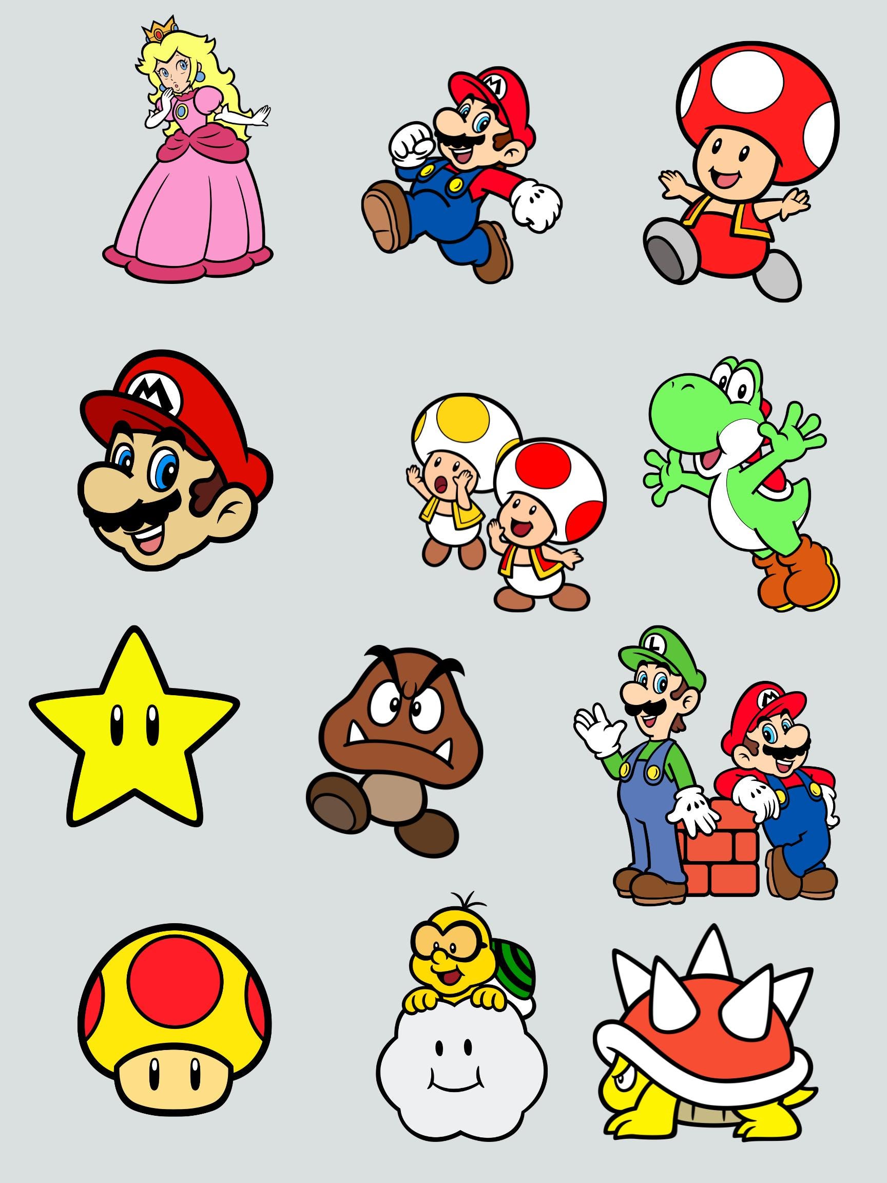 Super Mario Stickers | 100+ PCS - Etsy