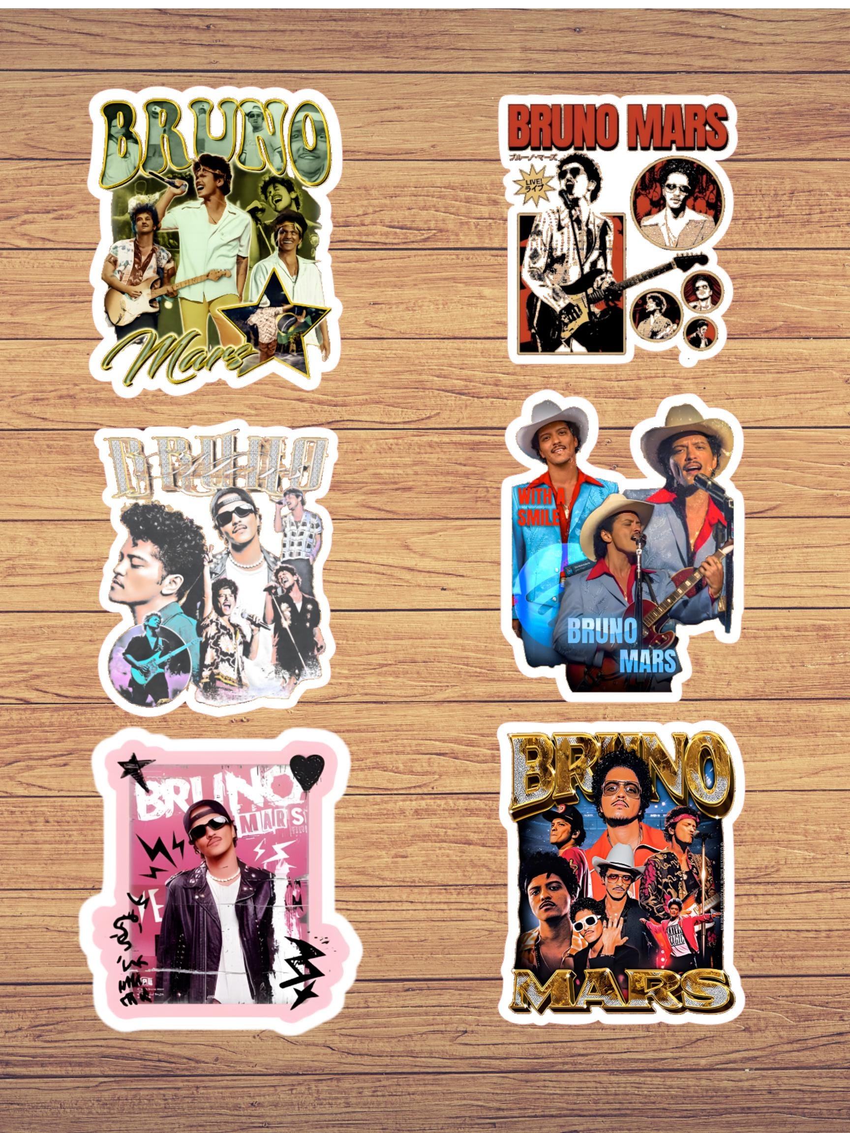 Brumos Sticker Bruno Mars Sticker Set | 21 PCS - Etsy