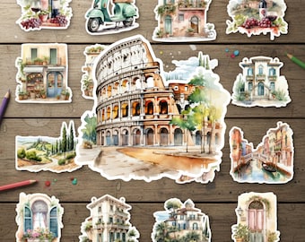 Italy Travel Sticker Set | 90 PCS