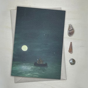 carte troost - vagues de la même mer - carte double A6 avec enveloppe