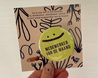 Button 56 mm medewerker van de maand (voor zzp’ers)