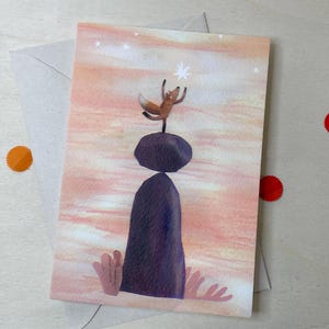 carte de sympathie - vers le ciel - carte double A6 avec enveloppe