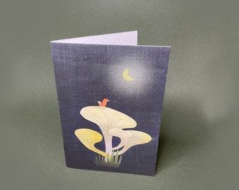 Comforting moon - dubbele kaart met envelop