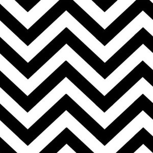 May include: Black and white chevron pattern. The pattern is made up of alternating black and white stripes that are angled to create a chevron shape.