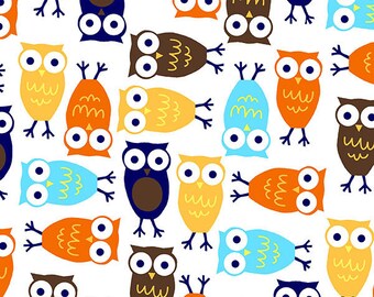 Rober Kaufman - Night Owls Orange/Brown - Shannon Fabrics