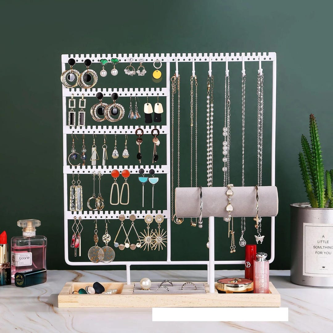 Multi-function Jewelry Display Rack With Storage Tray - Etsy