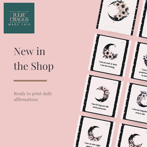 Daily Positivity Affirmation Cards | Printable Mindset Cards | Digital Motivational Quotes | Self Care & Mindfulness