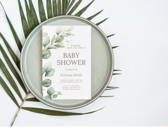 ベビーシャワー招待状 - アイビーテンプレート