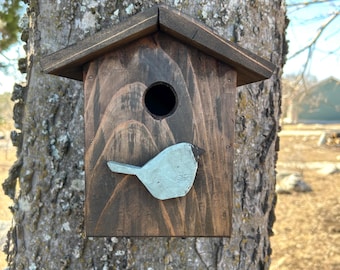 Casita para pájaros: Azulejo o Amarillo